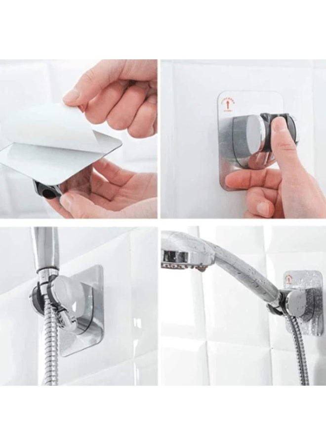TYCOM Shower Head Holder Strong Adhesive and Waterproof Shower Head Holder Adjustable Handheld Shower Holder Wall Mount Shower Bracket. - Image 5